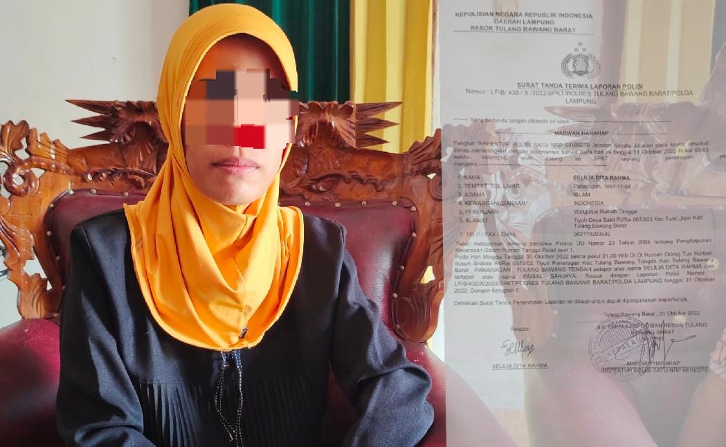 Diduga Melakukan KDRT, Seorang Istri di Tubaba ini Laporkan Suami ke Polres