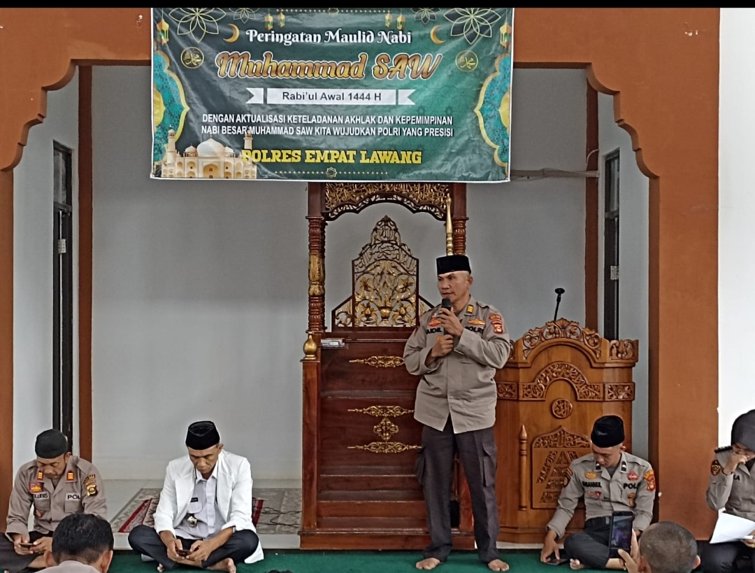 Peringati Maulid Nabi Muhammad SAW 1444 H, Polres Empat Lawang Berikan Santunan