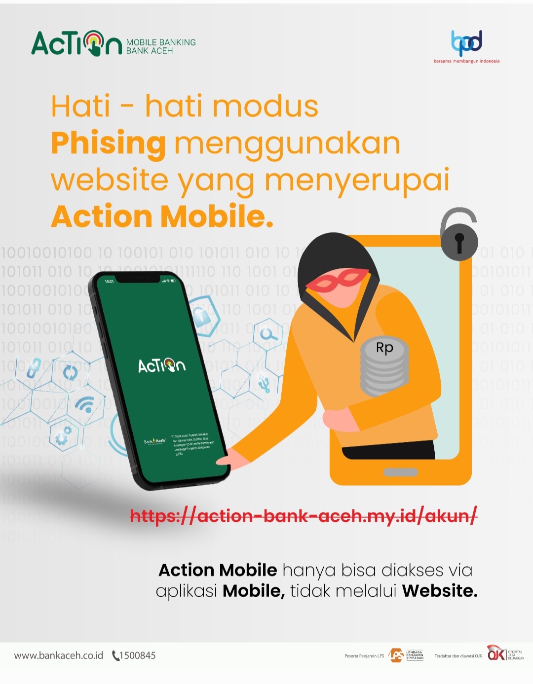 Waspadai Website Palsu Sasar Pengguna Action Mobile Banking Bank Aceh