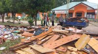 Sekolah Menengah Kejuruan ( SMK ) 1 Karang Baru Pasca Banjir Buku di Perpus Rusak