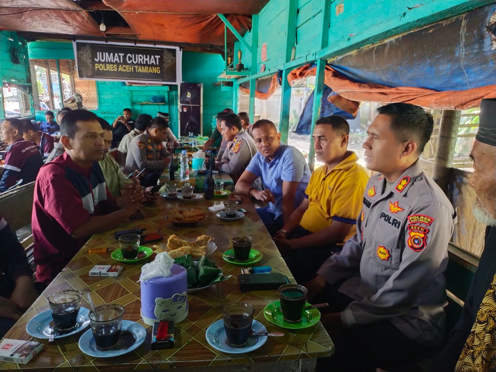 Program ” Jum’at Curhat “, Kapolres Aceh Tamiang Dengarkan Keluhan Masyarakat