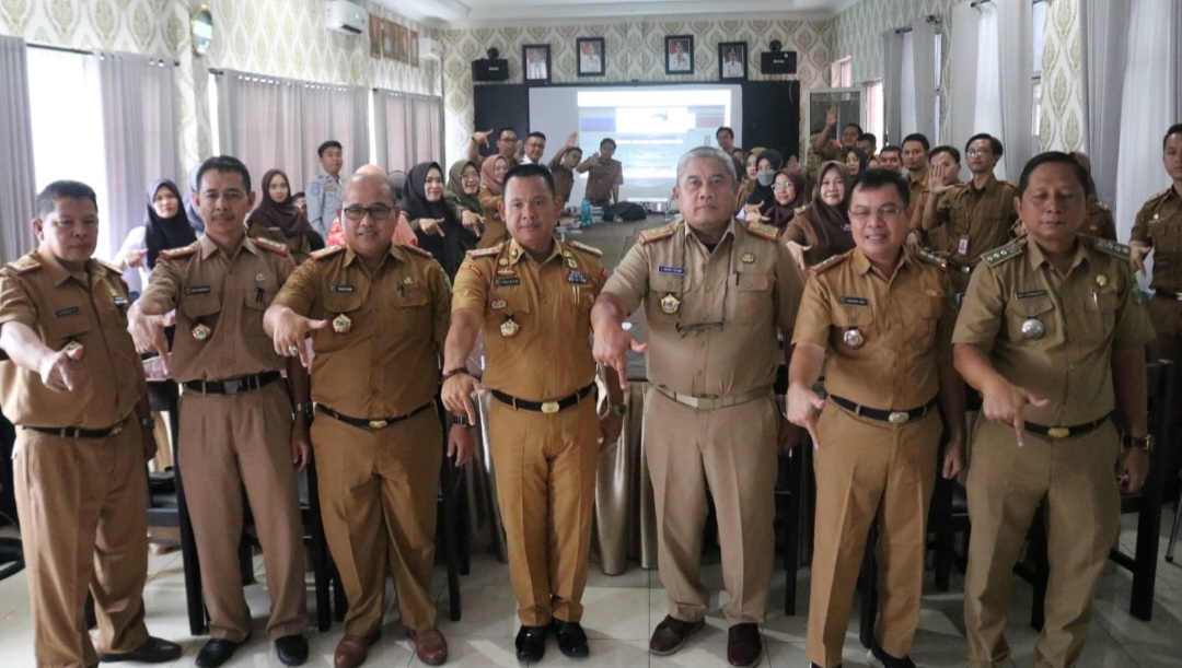 SEKDA Empat Lawang buka Lonching aplikasi E-LAPORAN di ruang rapat BAPEDA.