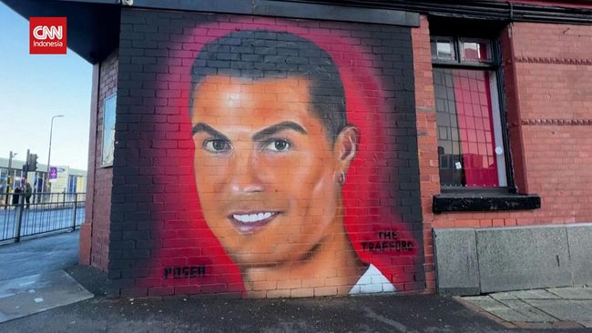 VIDEO: Mural CR7 Tetap Terpampang di Manchester Meski Sudah Pergi