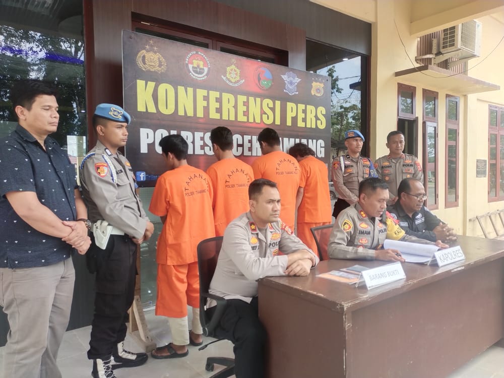 Polres Aceh Tamiang Adakan Komferensi Pess Terkait Curanmor 