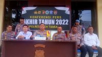 Gelar Konferensi pess  Menjelang Akhir Tahun 2022  Polres Aceh Tamiang                                            