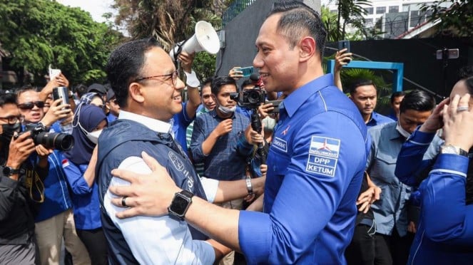 AHY Enggan Berkomentar saat Ditanya Peluangnya Jadi Cawapres Anies Baswedan