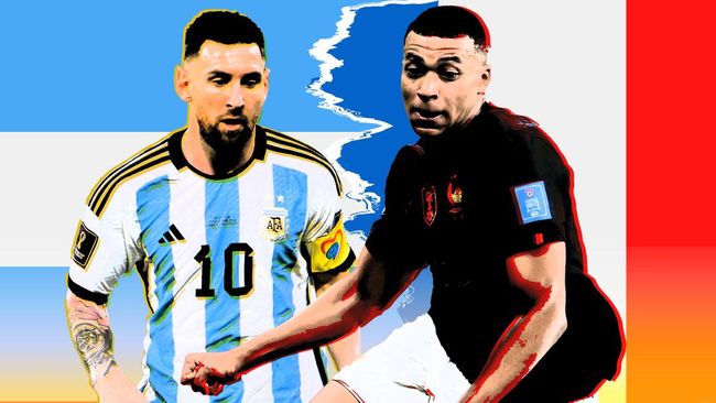 INFOGRAFIS: Messi vs Mbappe di Piala Dunia