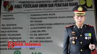 Kapolres Lampura Bidik Proyek Jalan Dinas PU-PR Yang Dikerjakan Cv RR Brother