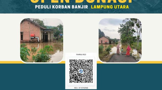 Tidak Terjamah Pemkab Lampura, Forum Pemuda Tanjung Harapan Open Donasi Bantu Korban Banjir