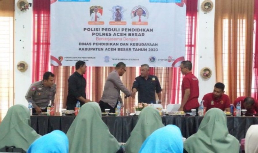 Disdikbud dan Polres Aceh Besar Laksanakan Program Polisi Peduli Pendidikan