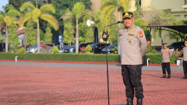 Irwasda Polda Aceh pimpin apel perdana di Mapolda Aceh setelah dilantik