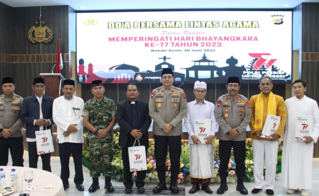 Kapolda Aceh Hadiri Kegiatan Doa Lintas Agama dan Revitalisasi situs Budaya