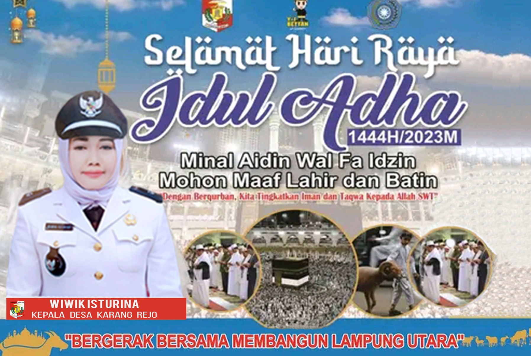 Pemdes Karang Rejo Mengucapkan Selamat Hari Raya Idul Adha 1444H/2023M