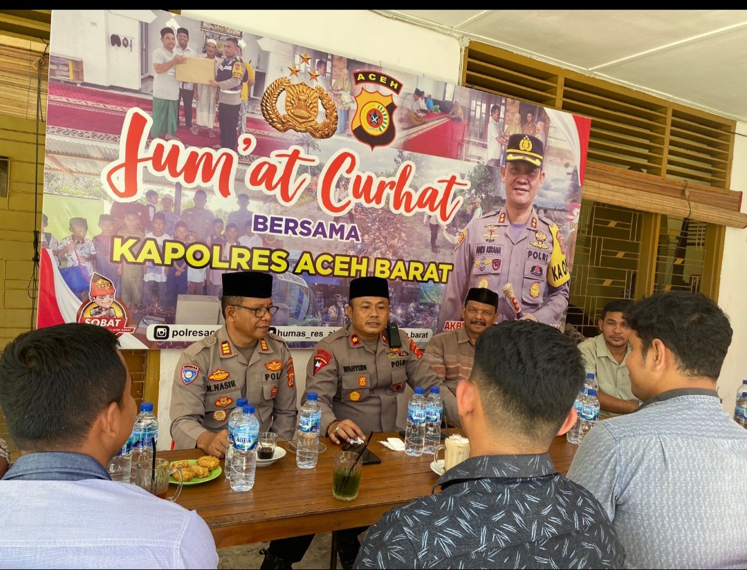 Polres Aceh Barat Gelar Jum’at Curhat Bersama Tokoh Masyarakat