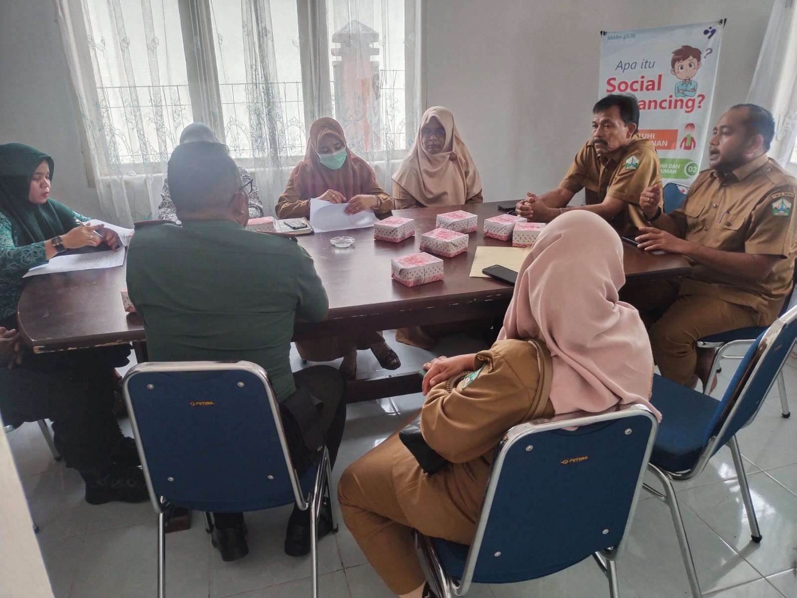 Kapolsub Sektor Hadiri Kegiatan Rapat Koordinasi Tentang Percepatan Penurunan Stunting Di Desa Blang Teumulek.