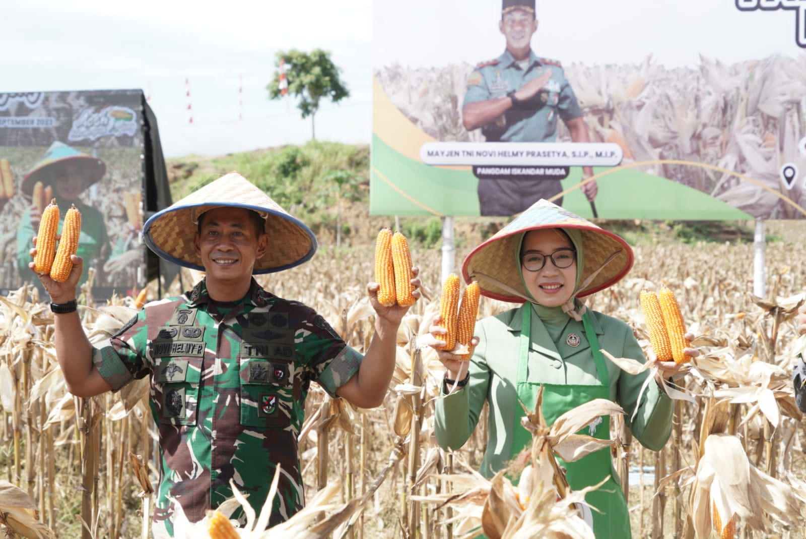 Situasi Elnino, Program I’M Jagong yang diprakarsai Pangdam IM Sukses Panen Perdana