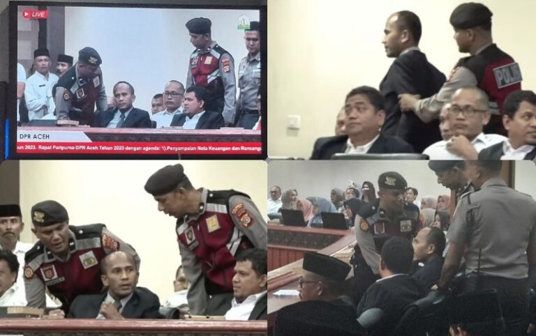 MTA di Usir Dari Sidang Paripurna DPRA, Ini Penyebabnya