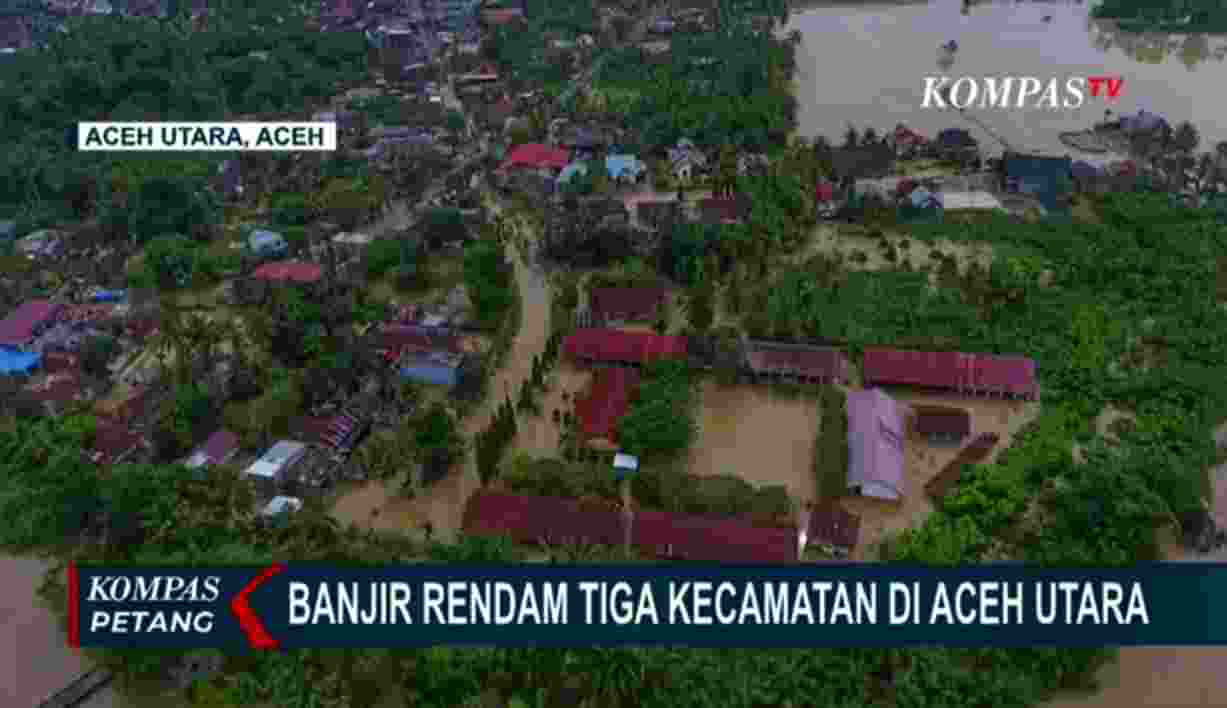 Pantauan Udara Banjir Rendam Aceh Utara