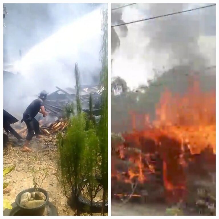 Gercep Damkar Gumer Aceh Singkil Terjun Ke Lokasi Kebakaran, 1 Unit Rumah Nyaris Terbakar Di Simpang Kanan