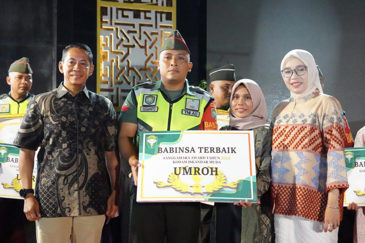 Hadiah Umroh dari Pangdam IM untuk 5 Babinsa terbaik Kodam IM (Sanggamara Award Tahun 2023)