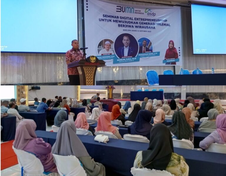 Ratusan Generasi Milenial Kabupaten Bireuen Mengikuti Seminar Digital