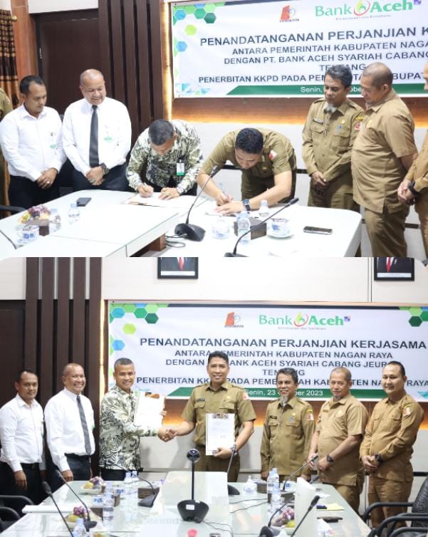 BPKD Nagan Raya Resmi Kerjasama dengan BANK ACEH Terkait Penerapan KKPD