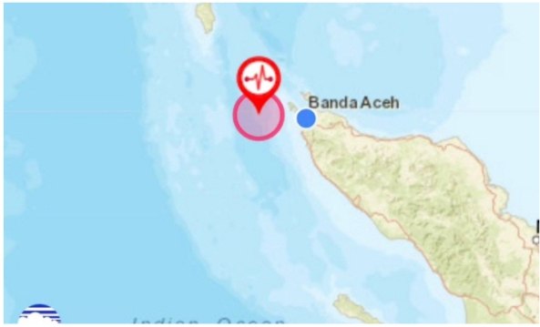 Gempa Magnitudo 4,8 Guncang Banda Aceh dan Aceh Besar