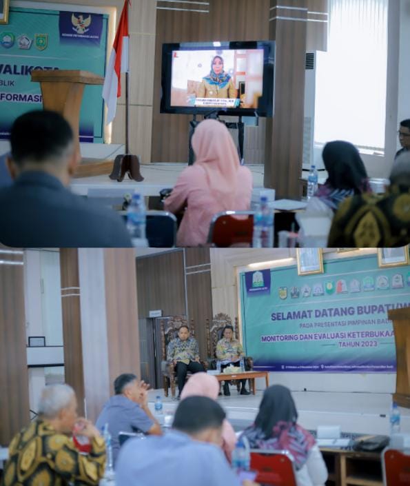 Sekda Bersama Diskominfotik Nagan Raya Sampaikan Persentasi Keterbukaan Informasi Publik pada Tim KIA