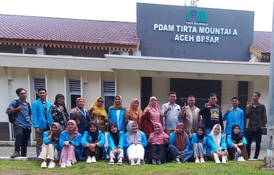 Mahasiswa Teknik Lingkungan Universitas Serambi Mekkah Belajar Pengolahan Air Minum dengan PDAM Tirta Mountala