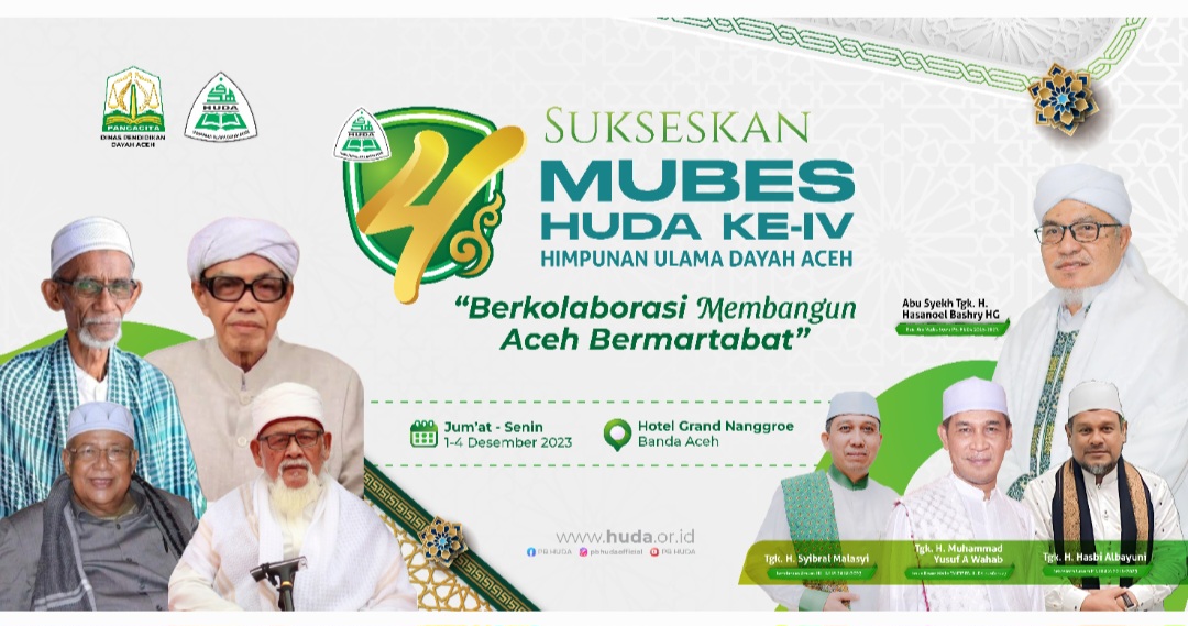 Ratusan Ulama Dayah Akan Hadiri Musyawarah Besar HUDA IV, Bahas Penguatan Ekonomi Syariah dan Pilih Ketua Umum Baru