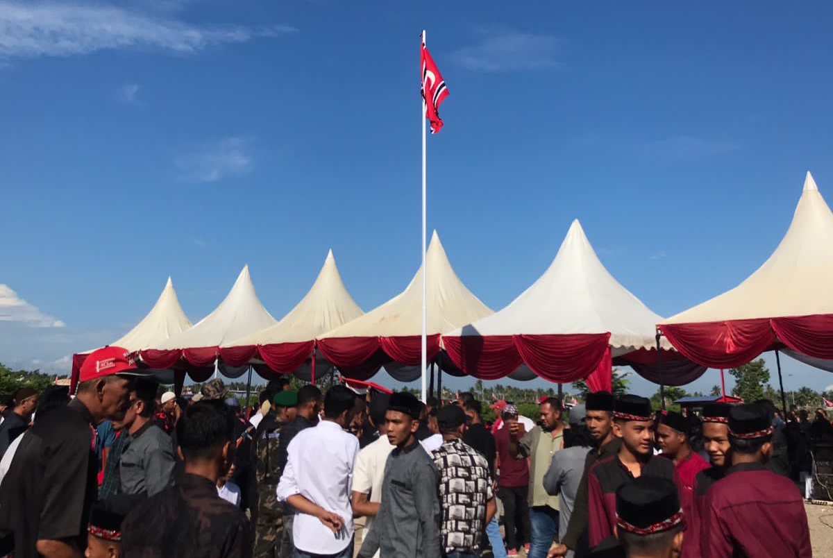 Milad GAM, Bendera Bintang Bulan Berkibar di Aceh Utara