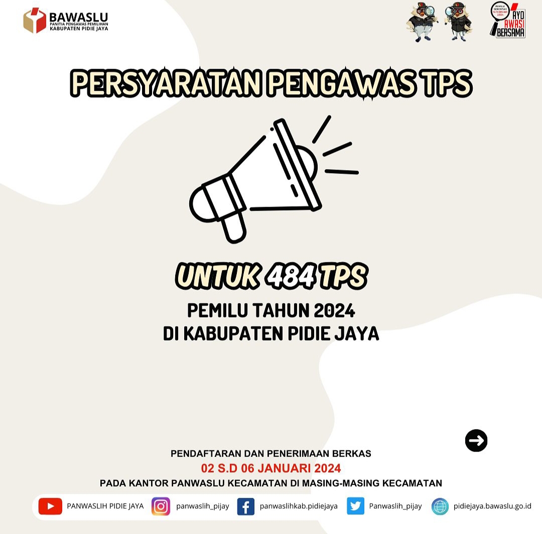 Dibuka 2 Januari, Apa Saja Dokumen Pendaftaran PTPS Pemilu 2024?