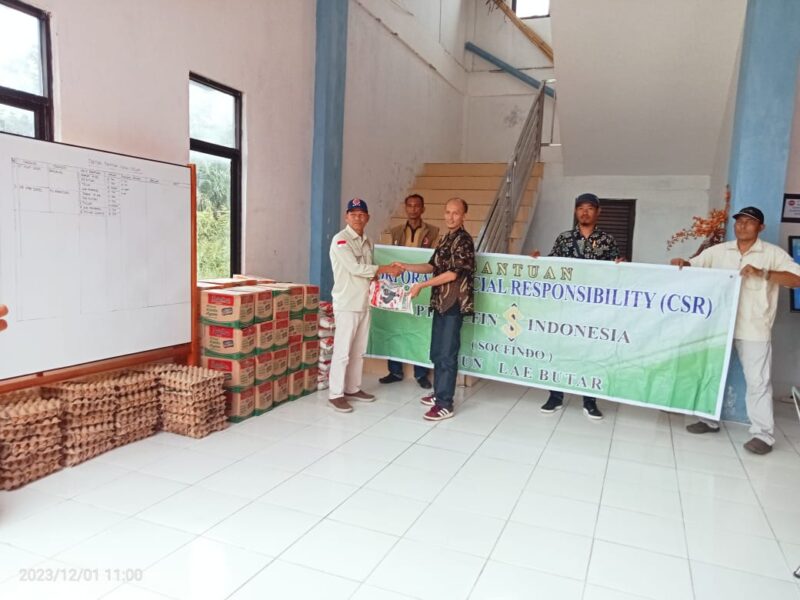 PT Socpindo Perkebunan Lae Butar Salurkan Bantuan Bagi Korban Banjir di Aceh Singkil