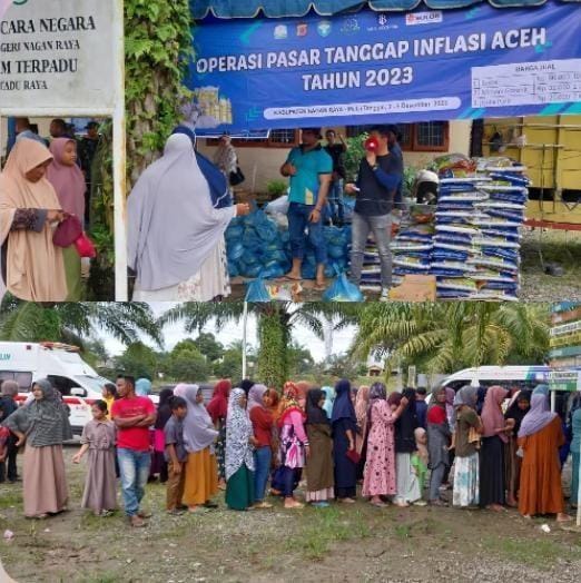 Operasi Pasar Murah Akhir Tahun Hari Pertama di Gampong Alue Bata