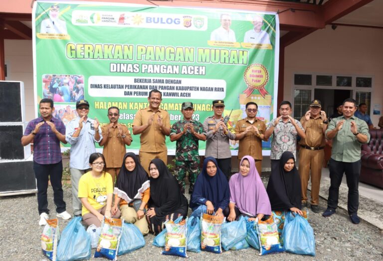 DKPP Nagan Raya bersama DPA dan Bulog Cabang Meulaboh Gelar Gerakan Pangan Murah