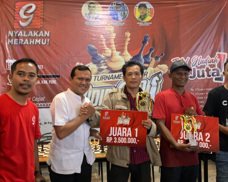 FadhlullahTutup Turnamen Catur Pidie Cup 2023: Ajak Semua Pihak Bangun Silaturrahmi Menuju Pemilu Damai