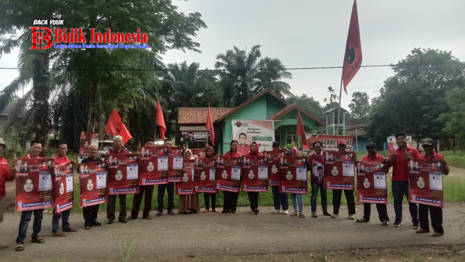 Kampanye Bersama Struktur PAC di Lampura, Nurhasanah Caleg Provinsi Asal PDI-P Optimis Menang