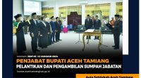 Pj, Bupati Aceh Tamiang Lantik 5 Komisioner KIP