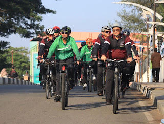 Gowes bersama Pangdam IM, Kapolda Aceh: Wujud Sinergisitas TNI-Polri yang Makin Kokoh