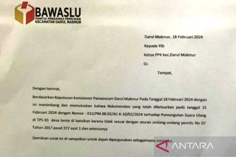 Bawaslu Nagan Raya kompak ‘tutup mulut’ terkait pembatalan PSU Pemilu 2024