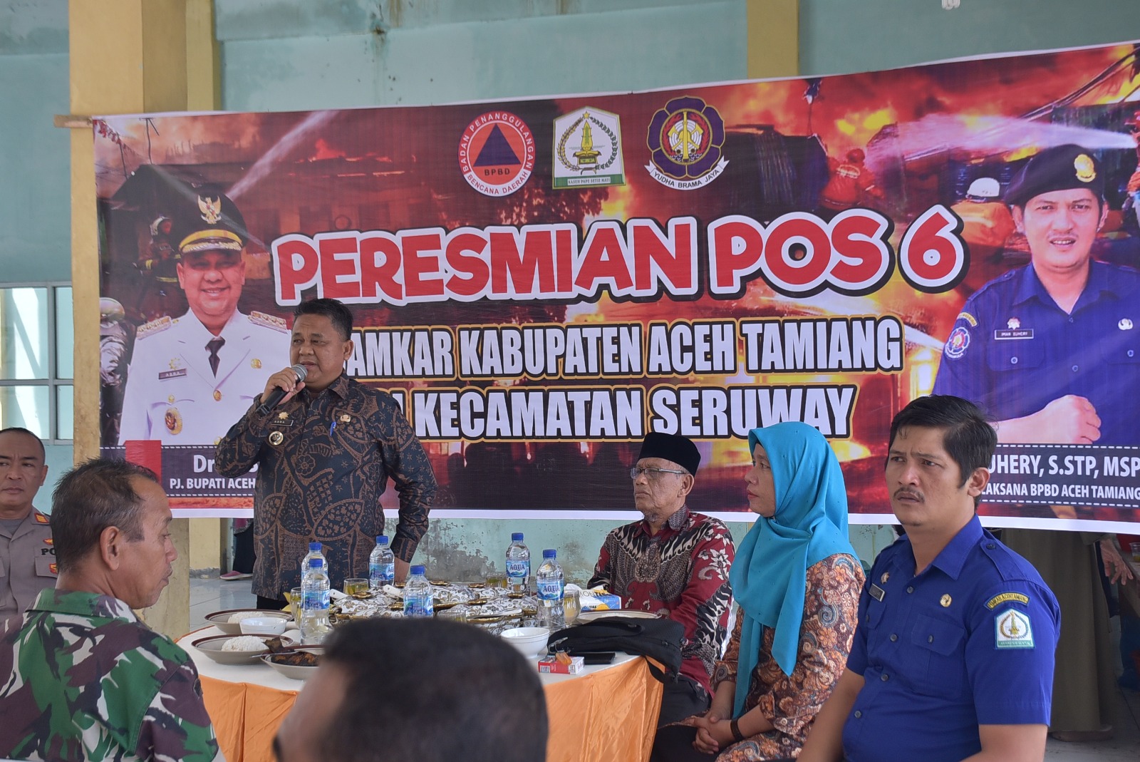 Pj,Bupati Aceh Tamiang Resmikan Pos Damkar