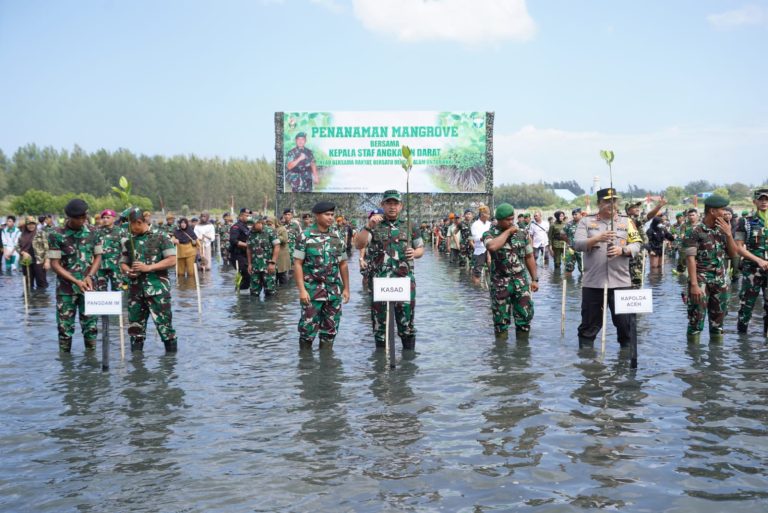 Kepala Staf Angkatan Darat tanam Mangrove di Aceh