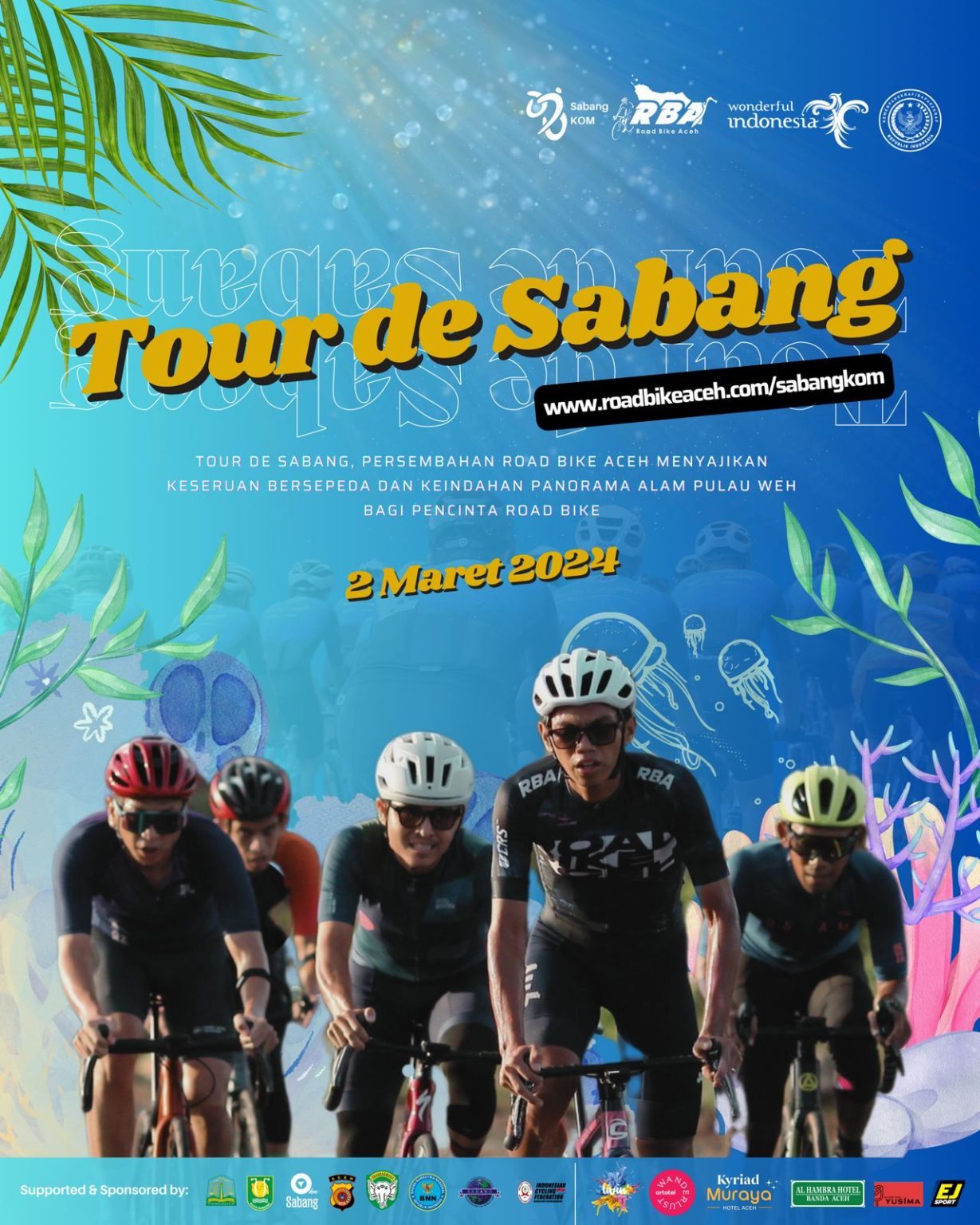 Seratusan Pesepeda Akan Ramaikan Event Tour De Sabang 2024