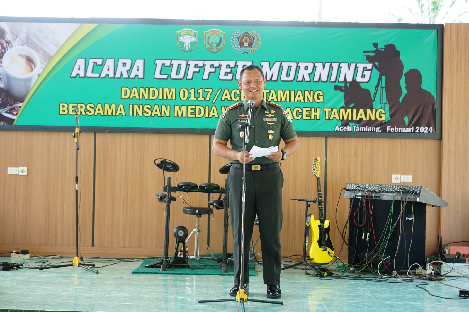 Dandim 0117/Aceh Tamiang Coffee Morning Bersama Insan Pers menjalin kerjasama mitraan