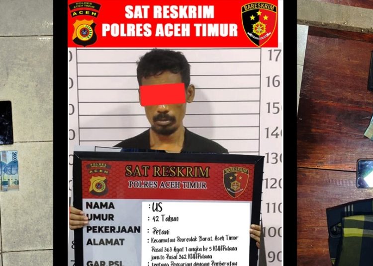 Tim Opsnal Satreskrim Polres Aceh Timur Berhasil Bekuk Pelaku Pencurian