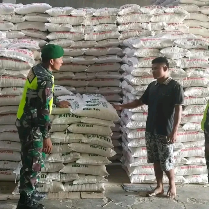 Kodim 0108/Agara Melaksanakan Anjang Sana Ke Penggilingan Padi