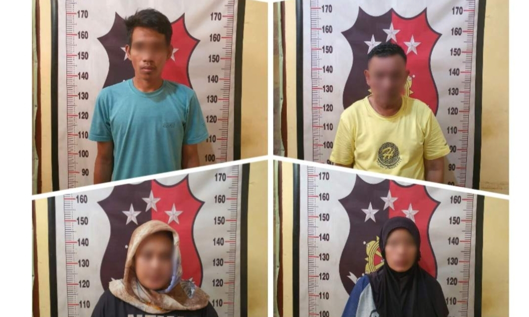 Berhasil Meringkus 4 Pelaku Kasus Perjudian Diantaranya 2 Wanita, Tim Gabungan Polres Langsa