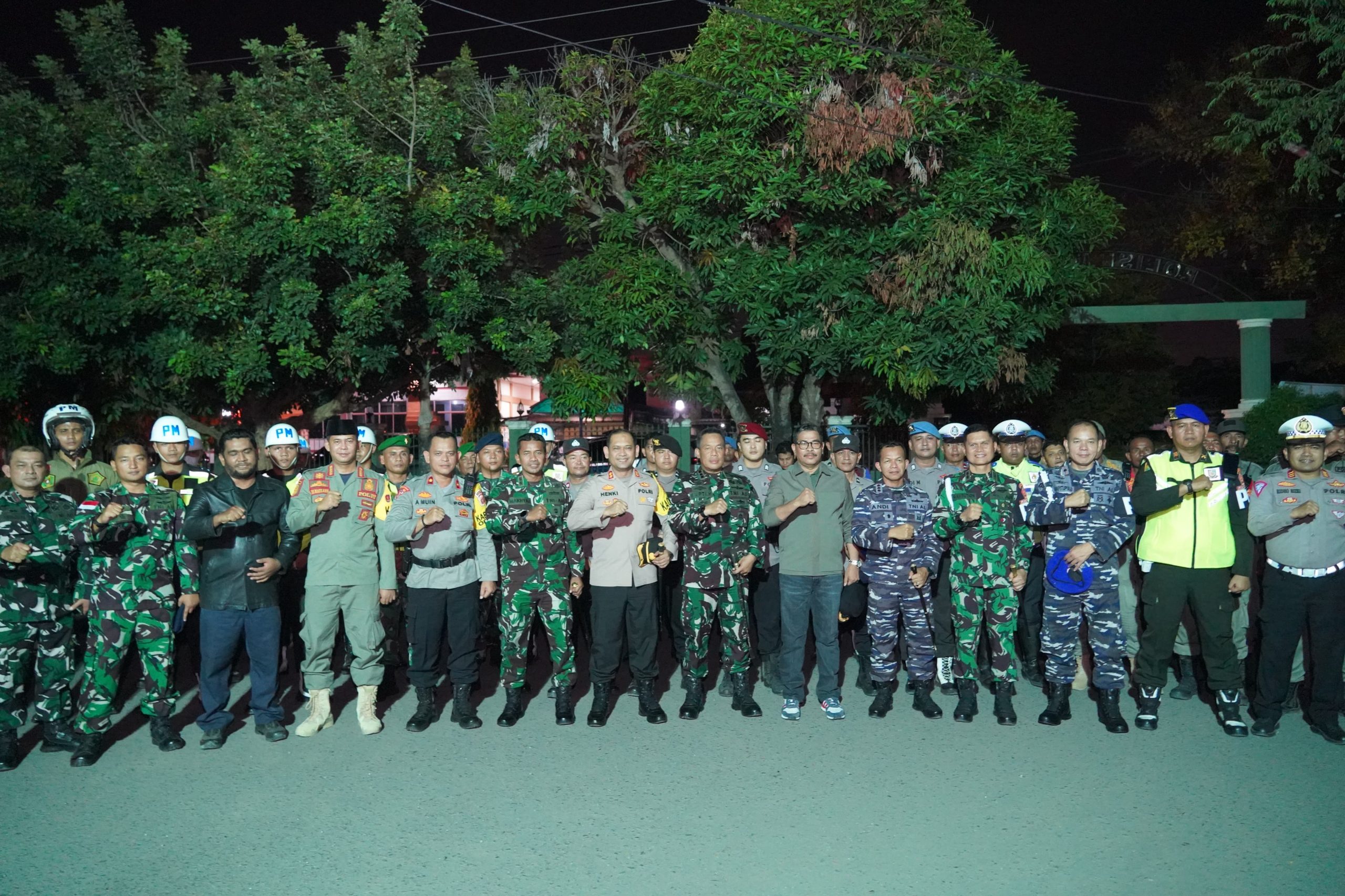 Ciptakan Kamtibmas Kondusif Lebaran 1445 H,, Pemko Lhokseumawe TNI Polri Gelar Patroli Gabungan