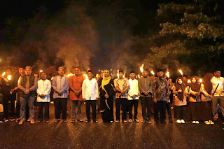 Ribuan Masyarakat Nagan Raya Antusias Mengikuti Pawai Obor Sambut Idul Fitri 1445 H