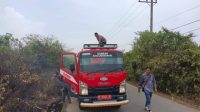 Personil Polsek Kuta Makmur Bantu Padamkan Api, Kebakaran Lahan